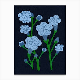 Blue Flower Garden Canvas Print