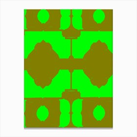 Green And Brown Abstract Pattern Canvas Print