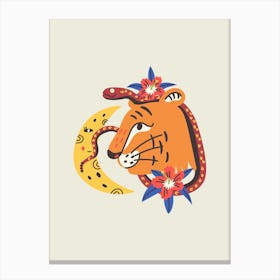 Tiger Snake Face Canvas Print
