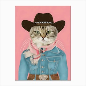 Cowboy Cat Canvas Print