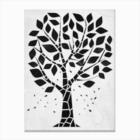 Lime Tree Simple Geometric Nature Stencil 2 1 Canvas Print
