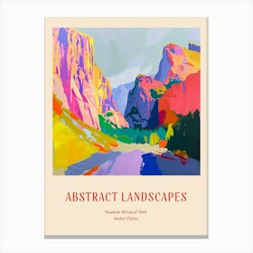 Colourful Abstract Yosemite National Park Usa 2 Poster Canvas Print