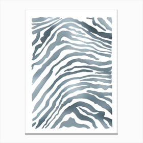 Zebra Blue Canvas Print