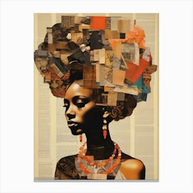Afro Collage Portrait 2 Canvas Print