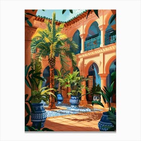 Mediterranean Courtyard 3 Canvas Print