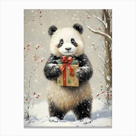 Christmas Panda Canvas Print