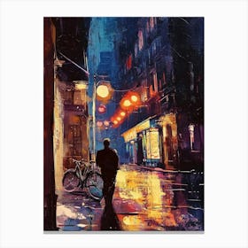 Night In Hong Kong Canvas Print