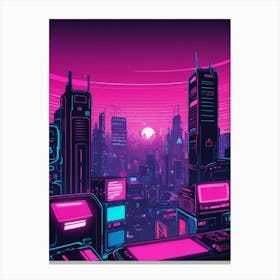 Neon City 2 Canvas Print