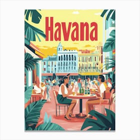 Aihrgdesign A 1970s Inspired Travel Poster For Havana Canvas Print