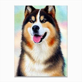 Akita Watercolour 2 dog Canvas Print