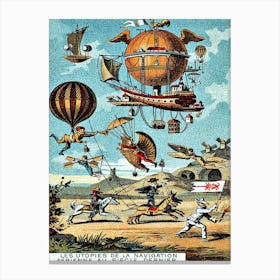 Vintage Flying Machines Canvas Print