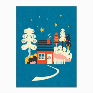Winter Hut Canvas Print