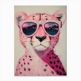 Pink Cheetah 4 Canvas Print