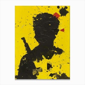 Silhouette Of A Soldier Canvas Print