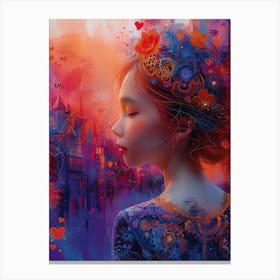 Girl In The City Canvas Print