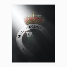 Racing De Santander Spain Football Poster Canvas Print