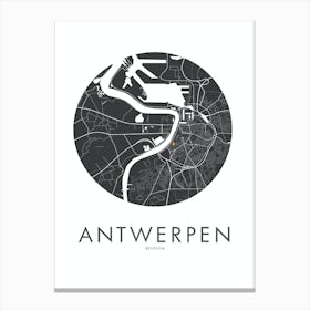 Antwerp in Black by emerybloom Canvas Print