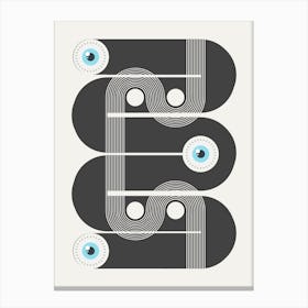 Geometrical Evil Eyes Canvas Print