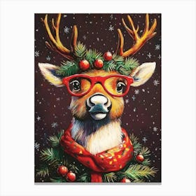 Christmas Deer 2 Canvas Print