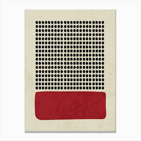 Abstract Geometric Pattern with Red Block Stampe su tela