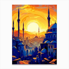 Hagia Sophia Ayasofya Pixel Art 9 Canvas Print