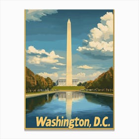 Aihrgdesign A Vintage Travel Poster Of Washington DC 2 Canvas Print