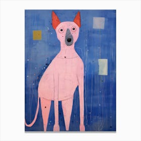 Playful Illustration Of Dog For Kids Room 4 Canvas Print