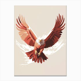 Minimalist Golden Eagle Illustration Canvas Print