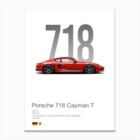 718 Cayman T Porsche Canvas Print