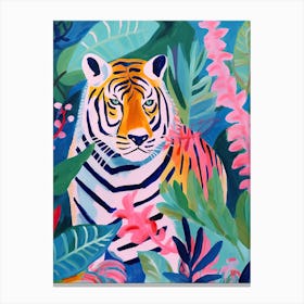 Tiger In The Jungle, Matisse Inspired 1 Canvas Print