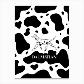  Dalmatian dog black and white  Canvas Print