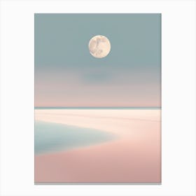 Full Moon On The Beach Canvas Print