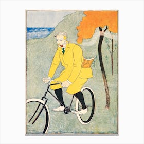 Man Riding Bicycle (1894), Edward Penfield Canvas Print