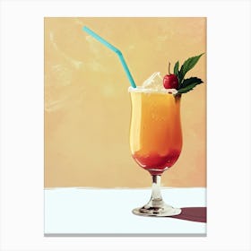 Orange Tropical Drink Canvas Print