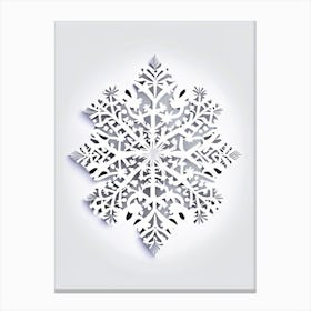 Irregular Snowflakes, Snowflakes, Marker Art 4 Canvas Print