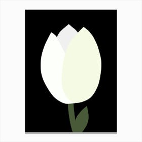 Tulip Black And White Canvas Print