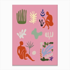 Henri Matisse Inspired Cutout Collage 1 Canvas Print