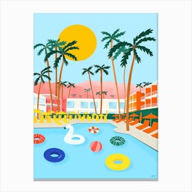 Palm Springs Pool Canvas Print