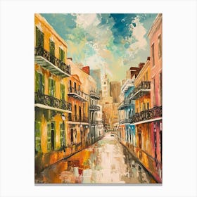 New Orleans Cityscape Painting Style 4 Canvas Print