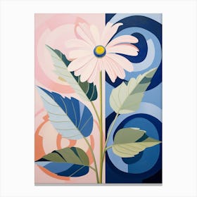 Oxeye Daisy 3 Hilma Af Klint Inspired Pastel Flower Painting Canvas Print