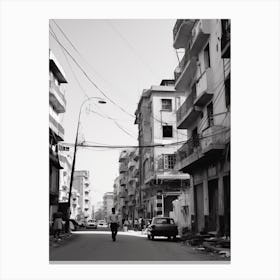 Alexandria, Egypt, Mediterranean Black And White Photography Analogue 3 Canvas Print