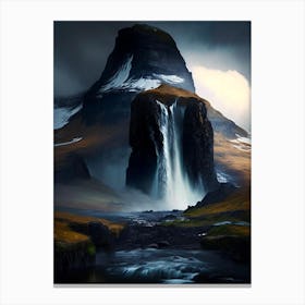 Kirkjufellsfoss, Iceland Nat Viga Style (2) Canvas Print