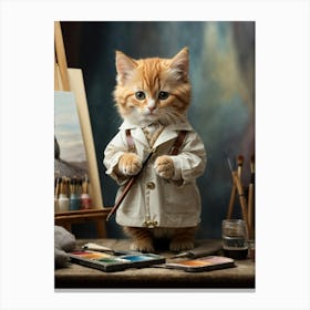 Artist Kitten 1 Canvas Print