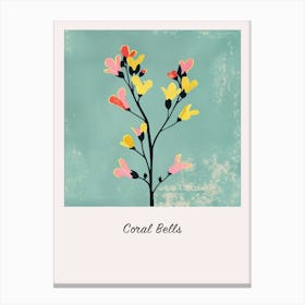 Coral Bells 3 Square Flower Illustration Poster Canvas Print