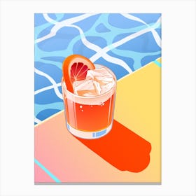 Poolside Cocktail Canvas Print