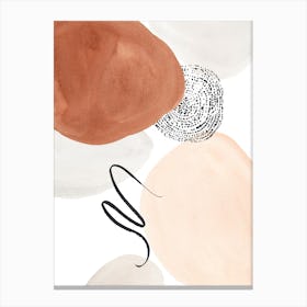 Ink Watercolor Shapes Canvas Print