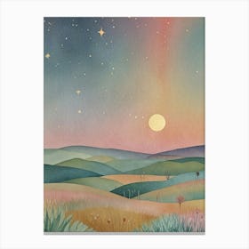 Sunset Over The Hills Canvas Print