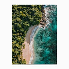 Aerial View Of A Tropical Beach 18 Canvas Print