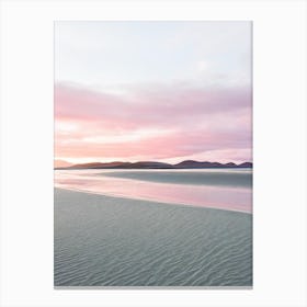 Luskentyre Sands, Isle Of Harris, Scotland Pink Photography 1 Canvas Print