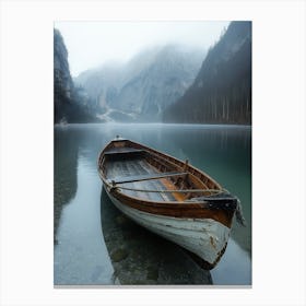 Boat On The Lake Canvas Print